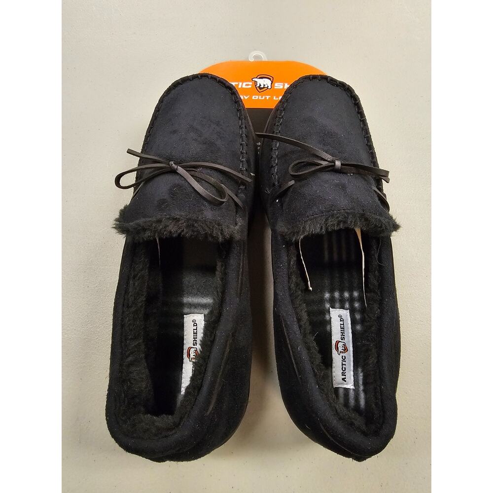 artic shield memory foam slippers black size 13